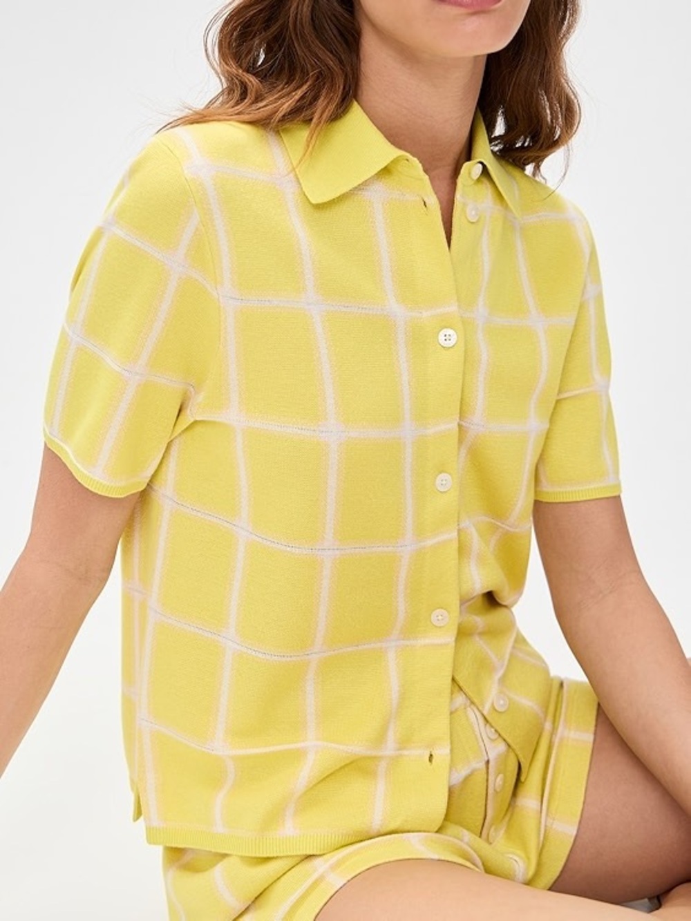 Guest In Residence Yellow Picnic Plaid Shirt